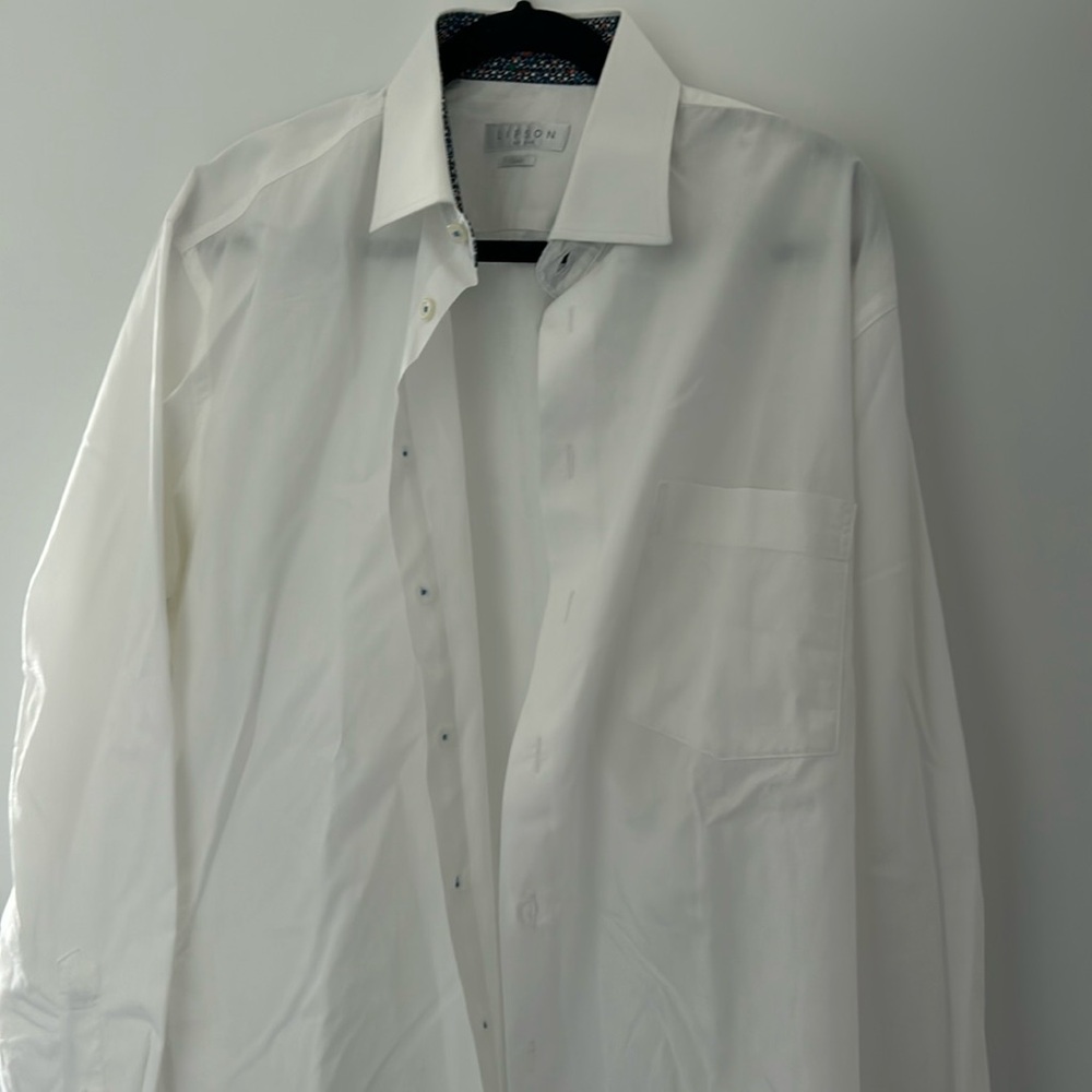Plain white dress shirt